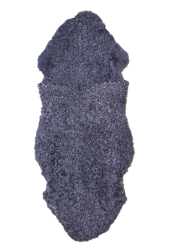 Curly-Lammfell „saphir" 1,5-fach Kopf-Kopf