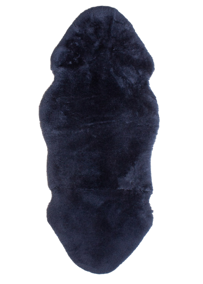 Schaffell 1,5-fach Kopf-Kopf Luxus-Merino geschoren „blau-grau anthrazit"