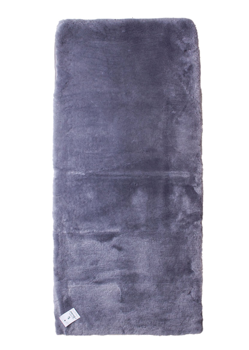 Hochwertige Lammfellauflage für Hochlehner und Campingstühle, silber saphir
